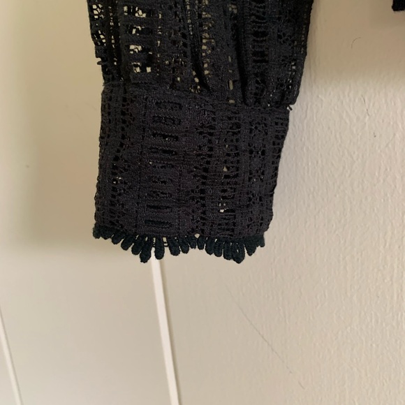 Sezane Sweater with lace sleeves black size L/EU 40 cotton wool blend - Picture 3 of 6